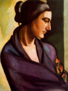 Portrait of Woman w Shawl  by Tamara De Lempicka 1898-1980
