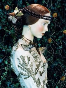 Lily Cole in Like a painting editorial, Vogue Italia, February 2005. I