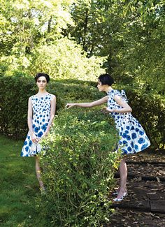 Garden of delights polka dots dress Steven Meisel Vogue 2006