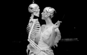 Agnyess Deyn Tim Walker skeleton balck and white