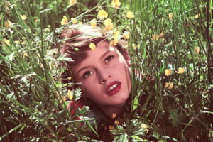 Brigitte Bardot by Walter Carone,1952 flowers