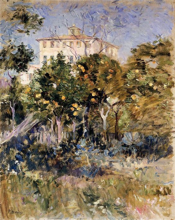 Berthe Morisot - Villa with Orange Trees, Nice, 1882