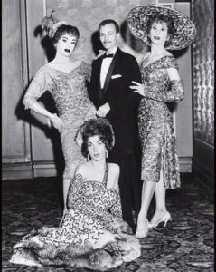 Gene Avery, Storme DeLarverie, Dore Orr and Tobi Marsh at the Jewel Box Revue vintage