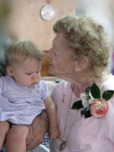 Irma Morrison  age 100 with baby