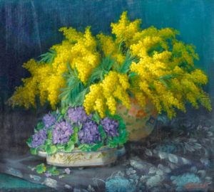 Mimosa and violets by Julien Stappers