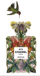 Chanel Nº 5 perfume illustration by Sixto-Juan Zavala for Highlife Magazine