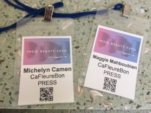 indie beauty expo press badges