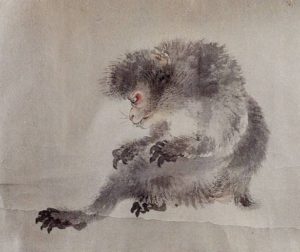 macaque-painting-by-watanabe-kazan-19th-century