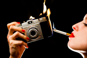 camera on fire