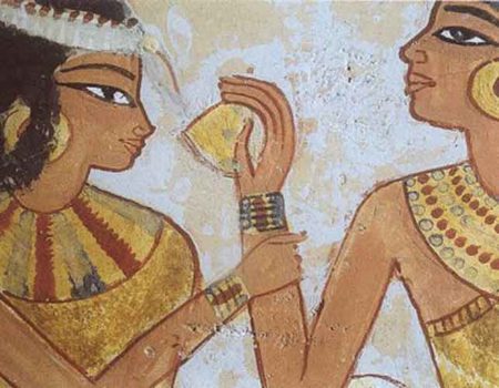 Ancient Egyptian Women spraying Perfumes