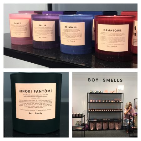 Boy smells candles and co-founder David Kien
