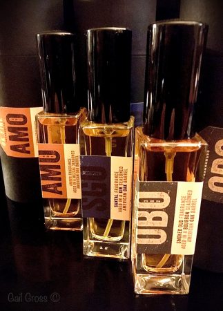 OK Fine Fragrances OK Fine Fragrances # 401 AMO Amber in Mezcal review, #302 OBO Smoked Oud in Bourbon review and # 501 SGO Santal in Gin review. 