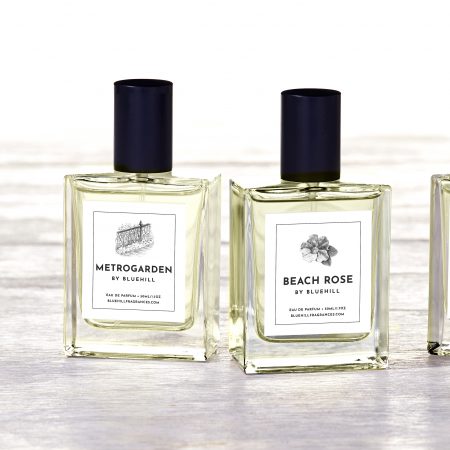 BLUEHILL fragrances beach rose, back bay and metrogarden