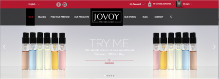 Jovoy Paris and Jovoy Uk Try me page