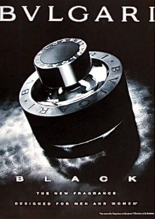 Bulgari Black 1998 Advertisement. for men and women