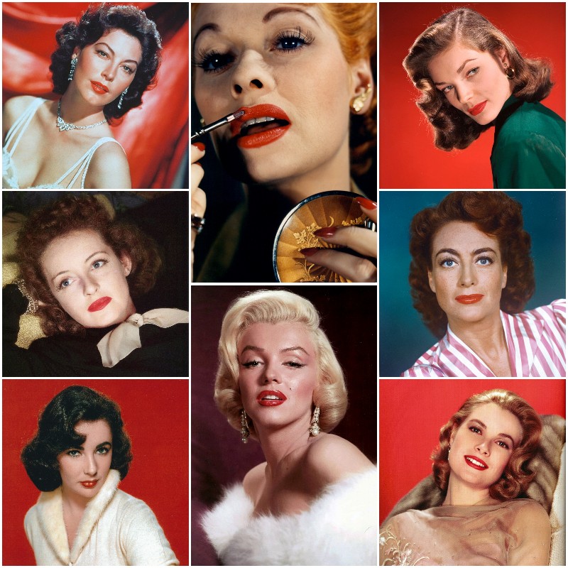 old hollywood red lipstick