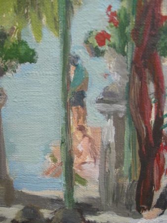 1950s French painting garden seductive