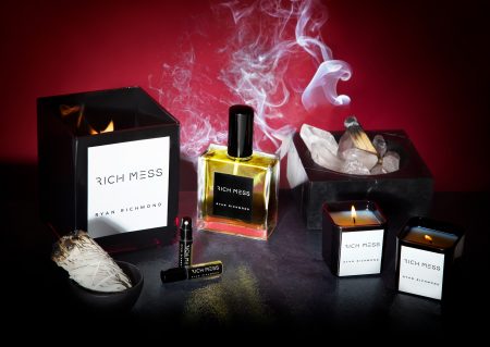 Part of the RICH MESS fragrance and candle collection