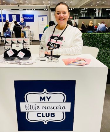 My Little Mascara Club Founder Christie Kerner at the NY NOW Winter Market 2022 