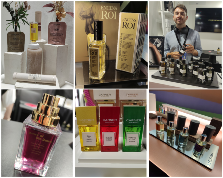 At esxcence 2022 100% natural French brand Floratropia, Histoires de Parfums Encens Roi, L’Orchestre Parfum founder Pierre Guguen presenting overdrive, The Different Company Dance of Dawn,