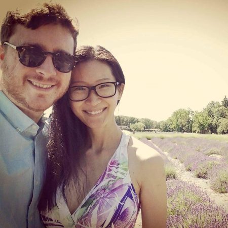 Benjamin Esposito of House of Mammoth and wife Elaine at a lavender farm