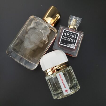 Perfumes that Get Compliments Parfums de Marly Darley, Rogue Perfumery Derviche 2 and Ramon Monegal Atractone Musk