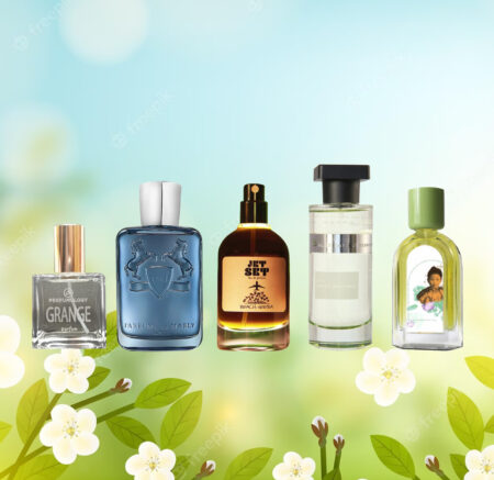 Perfumology Grange, Parfums de Marly Sedley. Beach Geeza Jet Set, Ineke Blamy Days and Sundays and Le Jardin Retrouve Mousse Arashiyama are five unique spring perfumes 2023