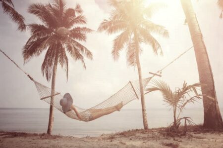 Taking a siesta on a beautiful beach