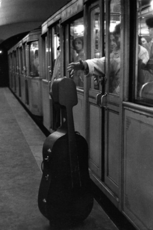 A Father playing a cello