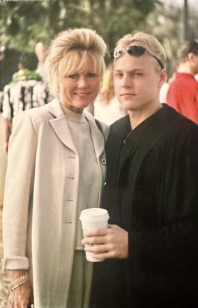 Chris Christiansen of Gentleman’s Nod  at his High School Graduation with his Mom