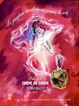 Vintage ad F. Millot Crepe de Chine 1940