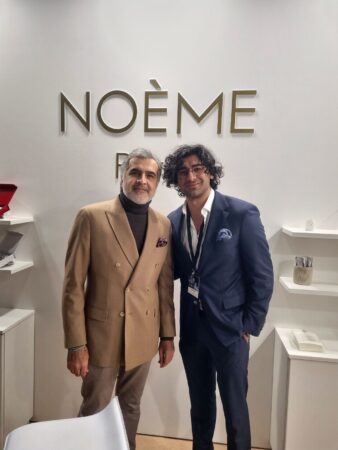 Yassin Karim of Noème Paris and his son at Esxence 2025 15th Edition