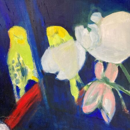 painting of parrots