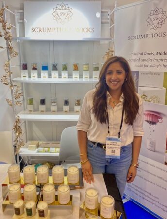 Founder Sonya Malani Panchal of Scrumptious Wicks