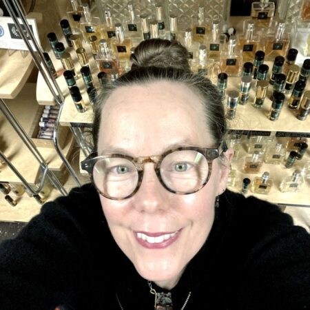 Dawn Spencer Hurwitz at the DSH Perfumes the Essense Studio